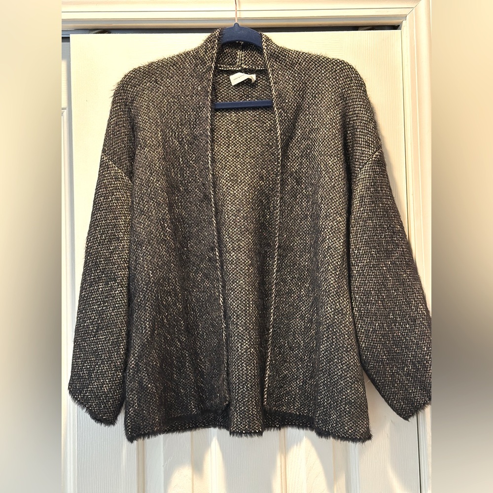Sleeping on Snow black and gold sweater wrap, beautiful, nice drape